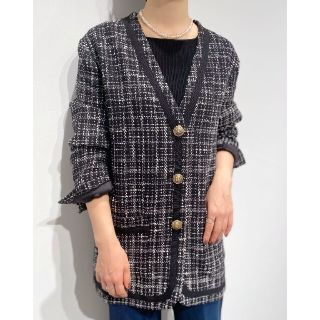 ノーブル(Noble)の新品 21AW【MIRKO BERTOLA】 ツイードジャケット(ノーカラージャケット)