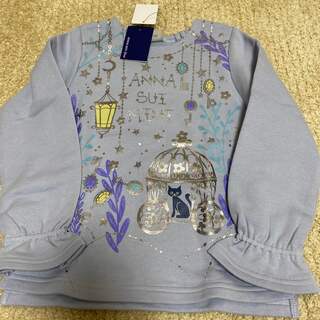 アナスイミニ(ANNA SUI mini)の新品　アナスイミニ  猫　紫　トレーナー　120㎝(Tシャツ/カットソー)
