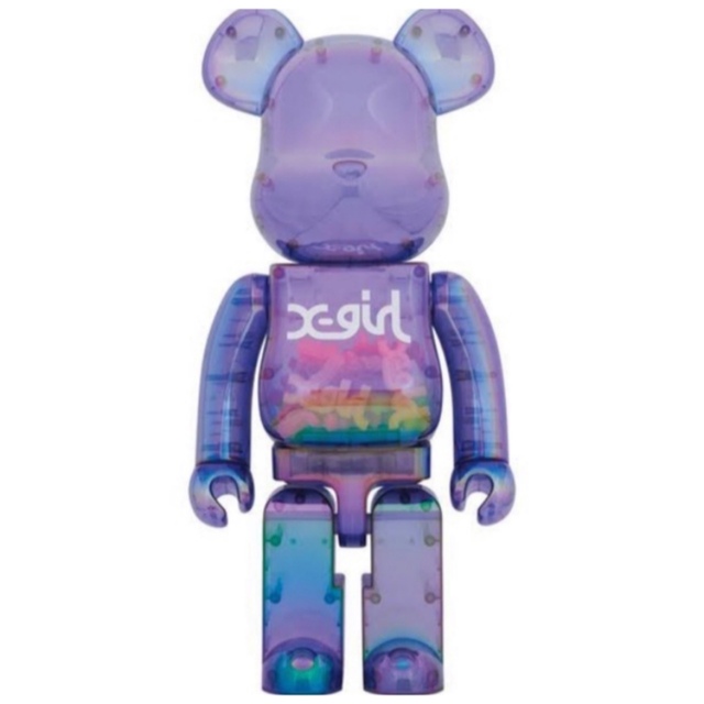 BE@RBRICK x-girl CLEAR PURPLE 1000％