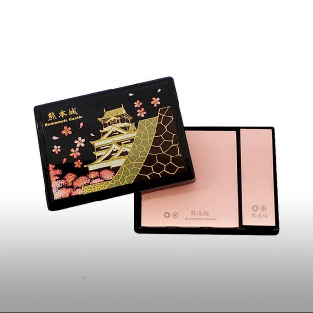 熊本城蒔絵 付箋ケース 「春日山蒔絵硯箱」63円切手マキシマムカード1枚