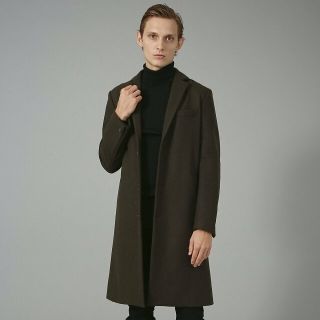 ゴーサンゴーイチプールオム(5351 POUR LES HOMMES)の【カーキ】スーパー100's フランネルチェスターコート(その他)