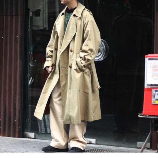 激安特価 AURALEE - AURALEE FINX CHAMBRAY BIG TRENCH COAT トレンチ
