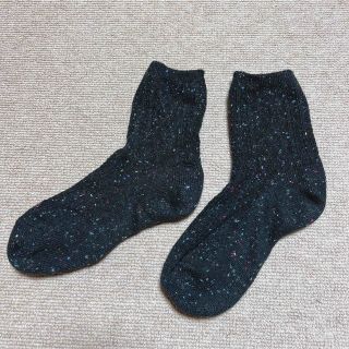 あったかソックス靴下黒ブラックシンプル便利かわいいミックスカラフル秋冬冷え性(ソックス)
