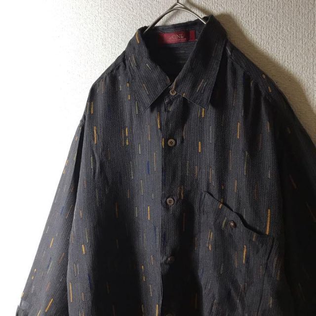 H1 デザインシャツ ヴィンテージシャツ 90s 長袖 Mサイズ ユニセ - シャツ