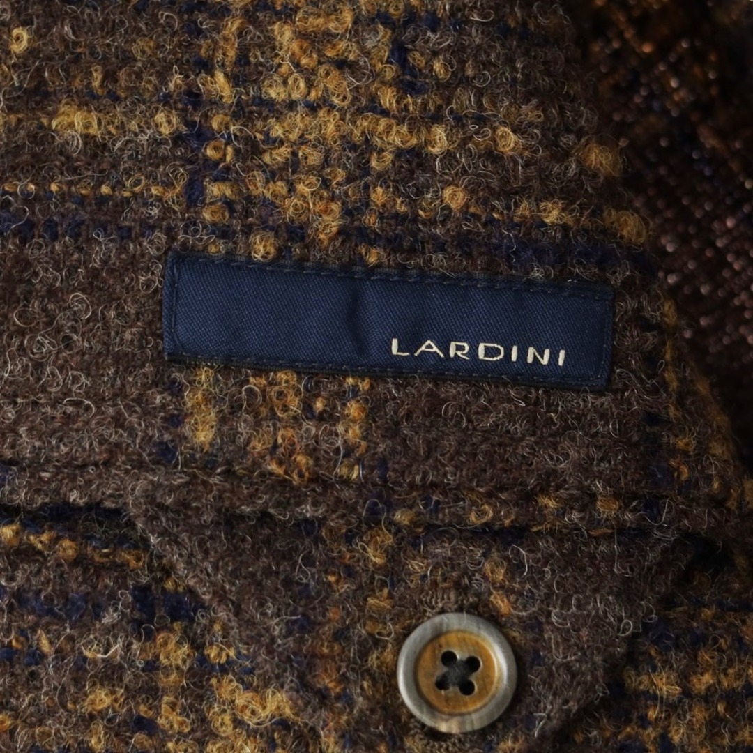 ラルディーニ LARDINI ウールポリエステル チェック テーラード