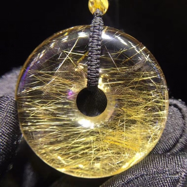 ⭐︎【天然】ゴールド ルチル クオーツ ネックレス 24g