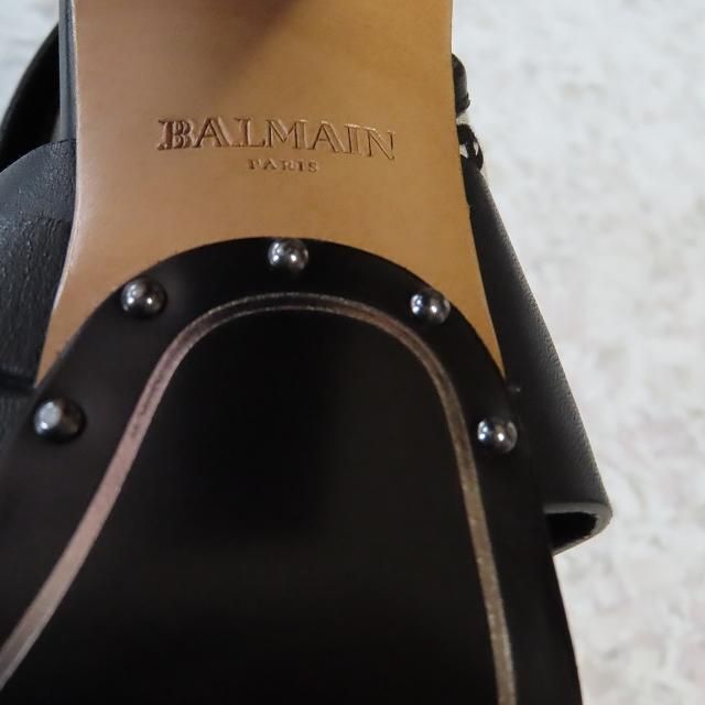 BALMAIN(バルマン)の15万未使用BALMAINバルマンロゴレザーサンダルブーツ黒ルブタンジミーチュウ レディースの靴/シューズ(ブーツ)の商品写真