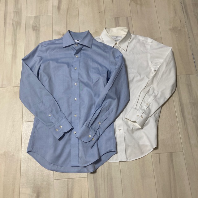 UNIQLO(ユニクロ)のユニクロ スーパーノンアイロンシャツ メンズ XS 2枚セット メンズのトップス(シャツ)の商品写真