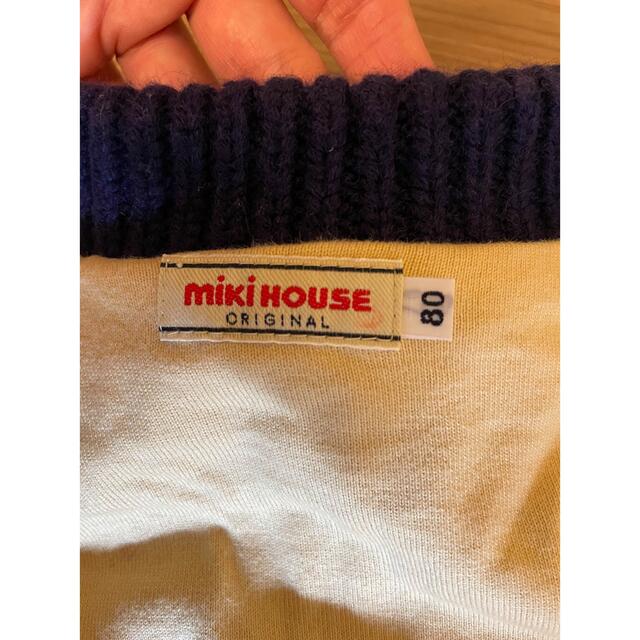 mikihouse(ミキハウス)のミキハウス　MIKIHOUSE ニット　ジャケット　アウター キッズ/ベビー/マタニティのベビー服(~85cm)(ジャケット/コート)の商品写真