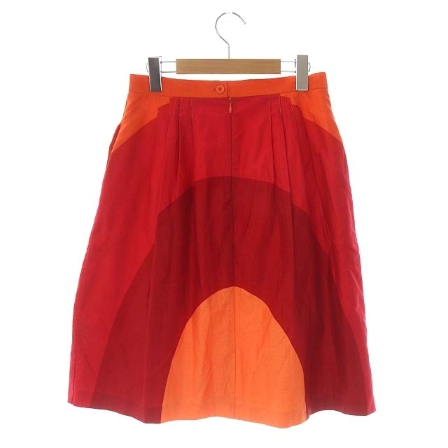 marimekko(マリメッコ)のマリメッコ KAARITELLA スカート ミモレ丈 フレア 36 オレンジ 赤 レディースのスカート(ロングスカート)の商品写真