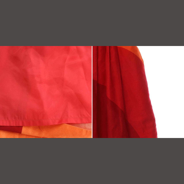 marimekko(マリメッコ)のマリメッコ KAARITELLA スカート ミモレ丈 フレア 36 オレンジ 赤 レディースのスカート(ロングスカート)の商品写真