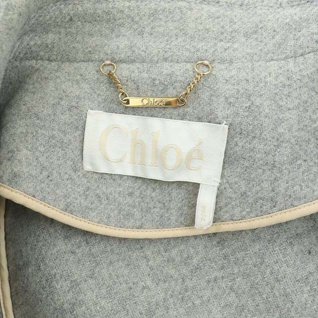 Chloe(クロエ)のクロエ ウール スナップボタン ジャケット ブルゾン 金ボタン ロゴボタン レディースのジャケット/アウター(ブルゾン)の商品写真