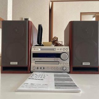 オンキヨー(ONKYO)のONKYO X-N7TX CD/MD チューナーアンプスピーカーセット　中古品(アンプ)