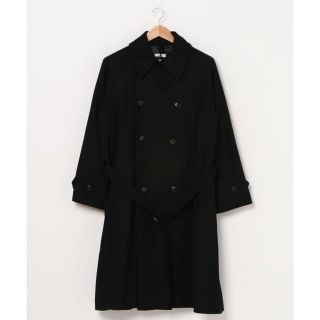 saby ダブルブレストトレンチコート ブラック MANTECO Mサイズ の通販