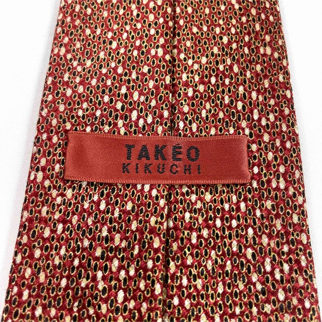 TAKEO KIKUCHI(タケオキクチ)のTAKEO KIKUCHI タケオ キクチ エンジ 高級シルク100% オシャレ メンズのファッション小物(ネクタイ)の商品写真