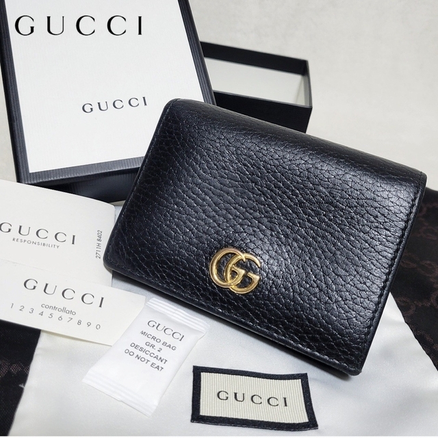 62％以上節約 美品 GUCCI グッチ 2つ折り財布 マーモント tdh