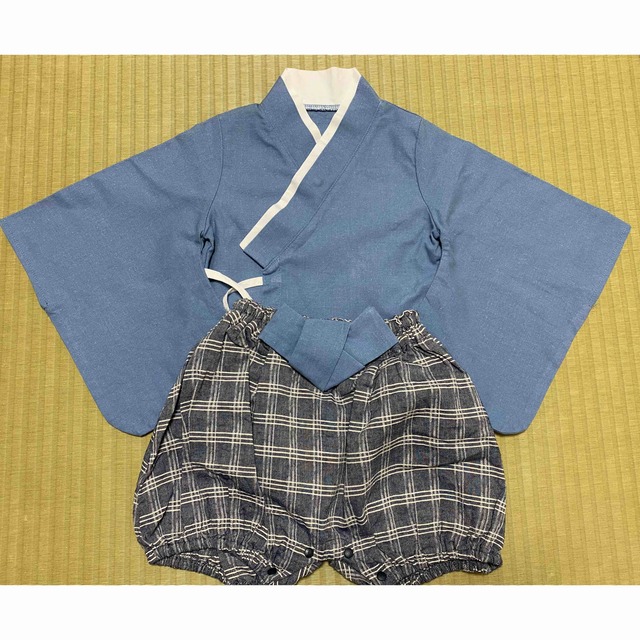 ベビー服🧸袴ロンパース キッズ/ベビー/マタニティのベビー服(~85cm)(和服/着物)の商品写真