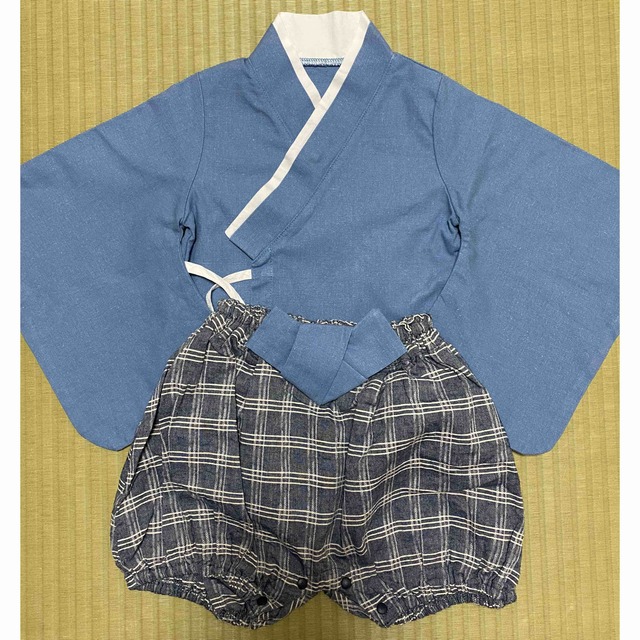 ベビー服🧸袴ロンパース キッズ/ベビー/マタニティのベビー服(~85cm)(和服/着物)の商品写真