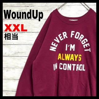 c53 海外古着 WoundUp アーチロゴ オーバーサイズ くすみカラー XL(スウェット)