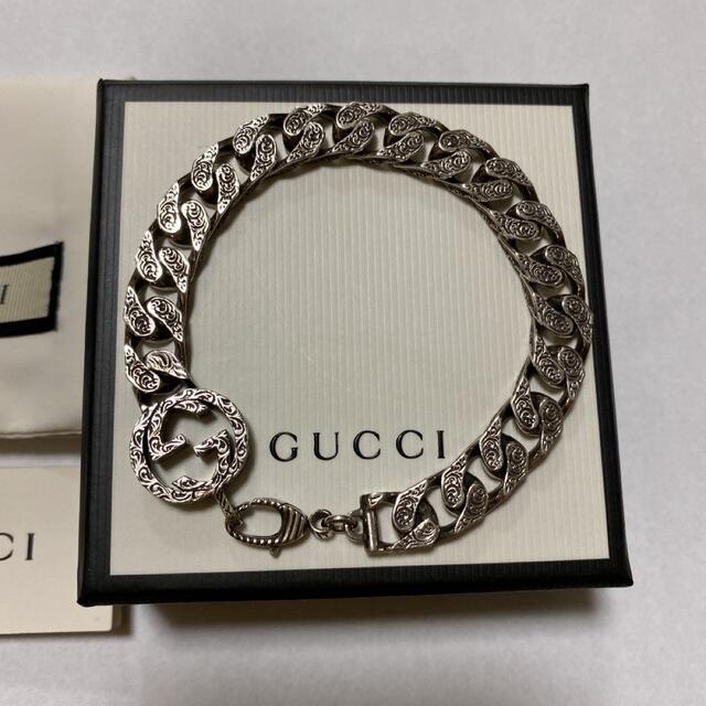 GUCCI グッチ ブレスレット インターロッキングG 喜平 GG 燻 セール