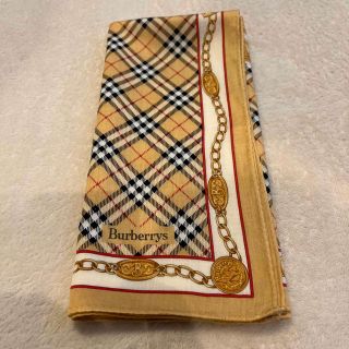 バーバリー(BURBERRY)の【美品】バーバリー ハンカチーフ ゴールド 1枚(ハンカチ)