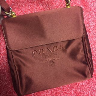 プラダ(PRADA)のまこにすた様♡PRADA サテンミニバッグ リボン取手(ハンドバッグ)