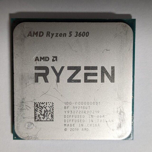 AMD RYZEN 5 3600 未使用のCPUクーラー付き