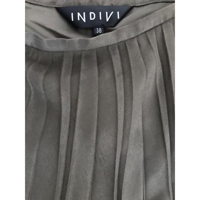 INDIVI(インディヴィ)のINDIVI  インディヴィ プリーツスカート　made in Japan レディースのスカート(ひざ丈スカート)の商品写真