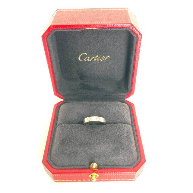 【美品】Cartier カルティエ ミニラブ リング Au750 WG #49