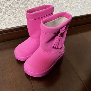 クロックス(crocs)のクロックス　ブーツ　ピンク　キッズ　ベビー　C8 15cm(ブーツ)