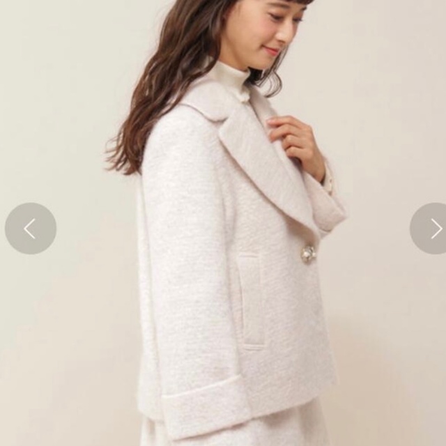 JILL by JILLSTUART シープタッチショートコート ジルスチュアート ビジュー付 シープタッチショートコート スカート セットアップ