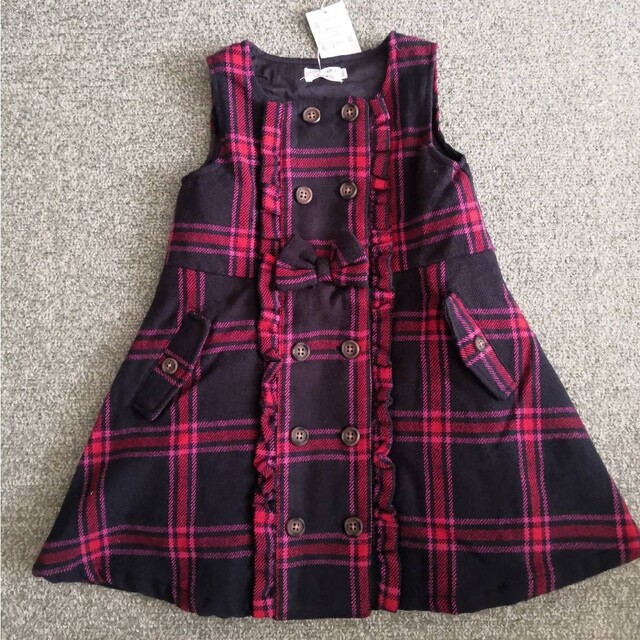 la poche biscuit ラポシェビスキュイ ワンピース 100 フリル キッズ/ベビー/マタニティのキッズ服女の子用(90cm~)(ワンピース)の商品写真