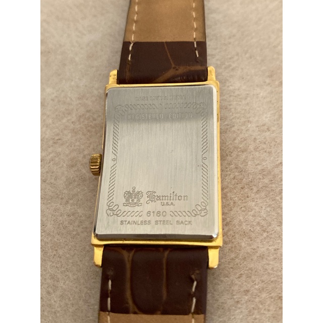 Hamilton(ハミルトン)の値下げ 稼働★美品★HAMILTON メンズクォーツ腕時計 革ベルト新品 メンズの時計(腕時計(アナログ))の商品写真