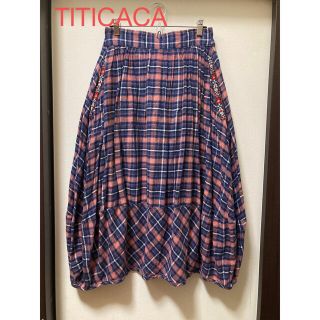 チチカカ(titicaca)のチチカカ　チェック柄バルーンスカート(ロングスカート)