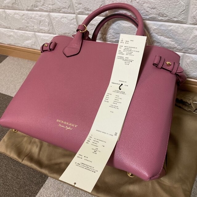 特価!バーバリーBURBERRYバナー新品レザーハンドバッグ ショルダー トート