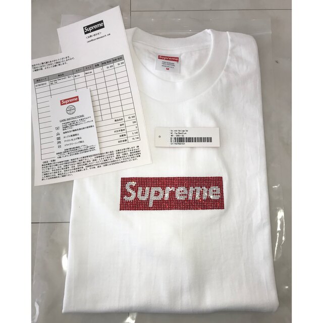 公式】 Supreme - Mサイズ 未使用品 Swarovski Box Logo Tee Tシャツ