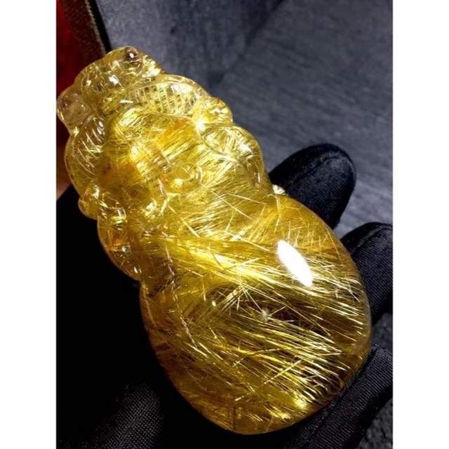 ⭐︎【天然】タイチンクオーツ 置物 138.2g - 置物