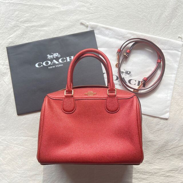 coach ショルダーバッグ ハンドバッグ 2wayバッグ 赤