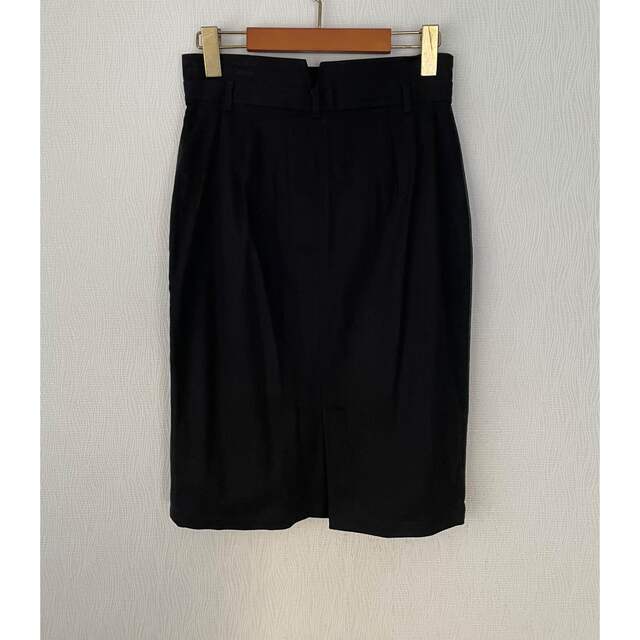 JEANASIS(ジーナシス)の【未使用】JEANASIS ジーナシス　ブラックデニムスカート レディースのスカート(ひざ丈スカート)の商品写真