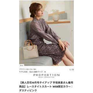 プロポーションボディドレッシング(PROPORTION BODY DRESSING)のプロポーション　レースタイトスカート(ひざ丈スカート)