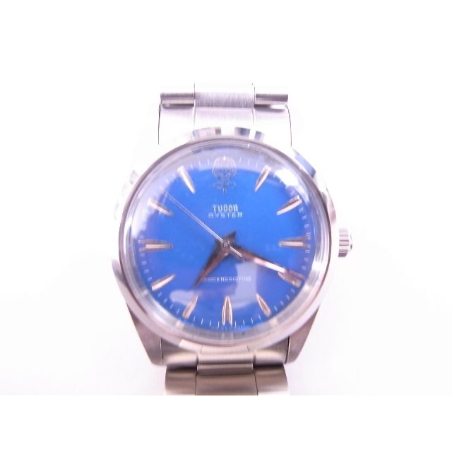 チュードル ブルー文字盤 デカバラ 稼働  自動巻き 中古 メンズの時計(腕時計(アナログ))の商品写真