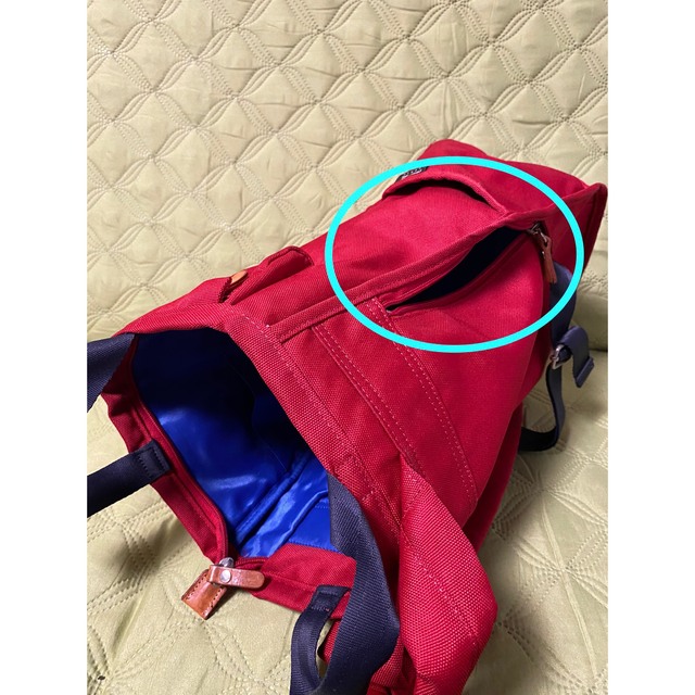 CORDURA(コーデュラ)のリュック　赤 レディースのバッグ(リュック/バックパック)の商品写真