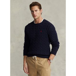 ポロラルフローレン(POLO RALPH LAUREN)のラルフローレン　ニットセーター　M ネイビー(ニット/セーター)