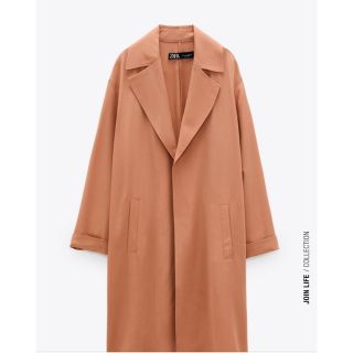 ザラ(ZARA)のZARA フルイド地　トレンチコート　S 美品(トレンチコート)