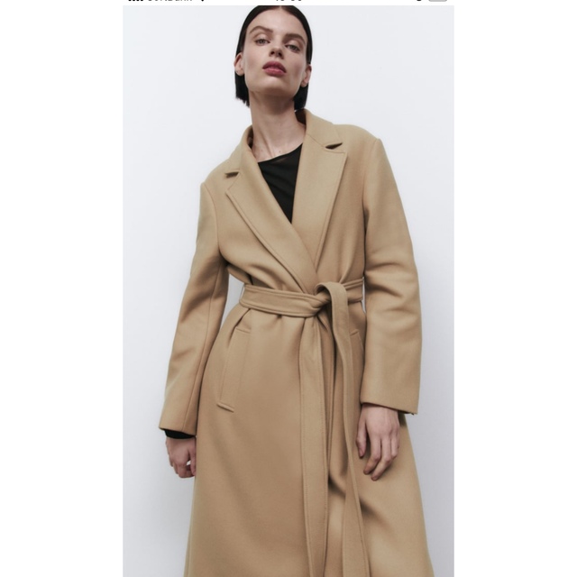 ZARA(ザラ)の新品✴︎ザラ  ロングプレミアムウールブレンドコート レディースのジャケット/アウター(ロングコート)の商品写真