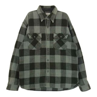 フラットヘッド(THE FLAT HEAD)のTHE FLAT HEAD ザフラットヘッド 長袖 ヘビーネル チェックシャツ グレー系 42【中古】(シャツ)