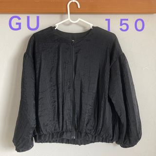 ジーユー(GU)のGU ガールズ ジャケット ブラック 150(ジャケット/上着)