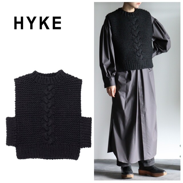 HYKE - 新品 2022AW hyke ハイク ケーブルニットベストの通販 by ゆま