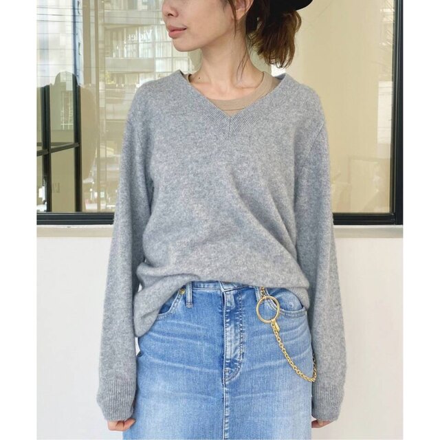 L'Appartement Cashmere V/N Knit グレー