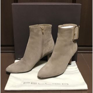 ペリーコ(PELLICO)の極美品☆裏貼り済 約8万 PELLICO ペリーコ ショートブーツ/ベージュ36(ブーツ)